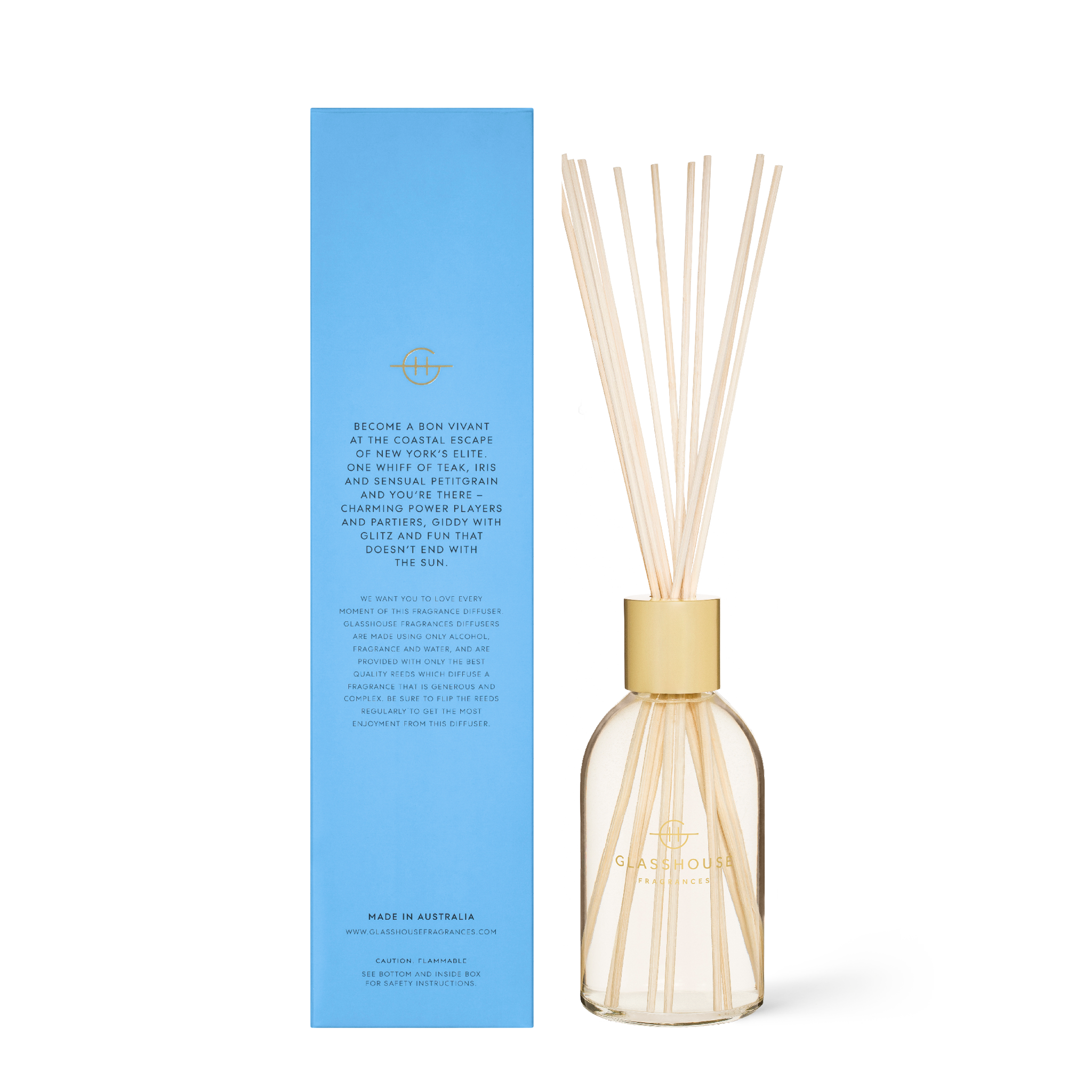 The Hamptons 250mL Fragrance Diffuser Glasshouse Fragrances