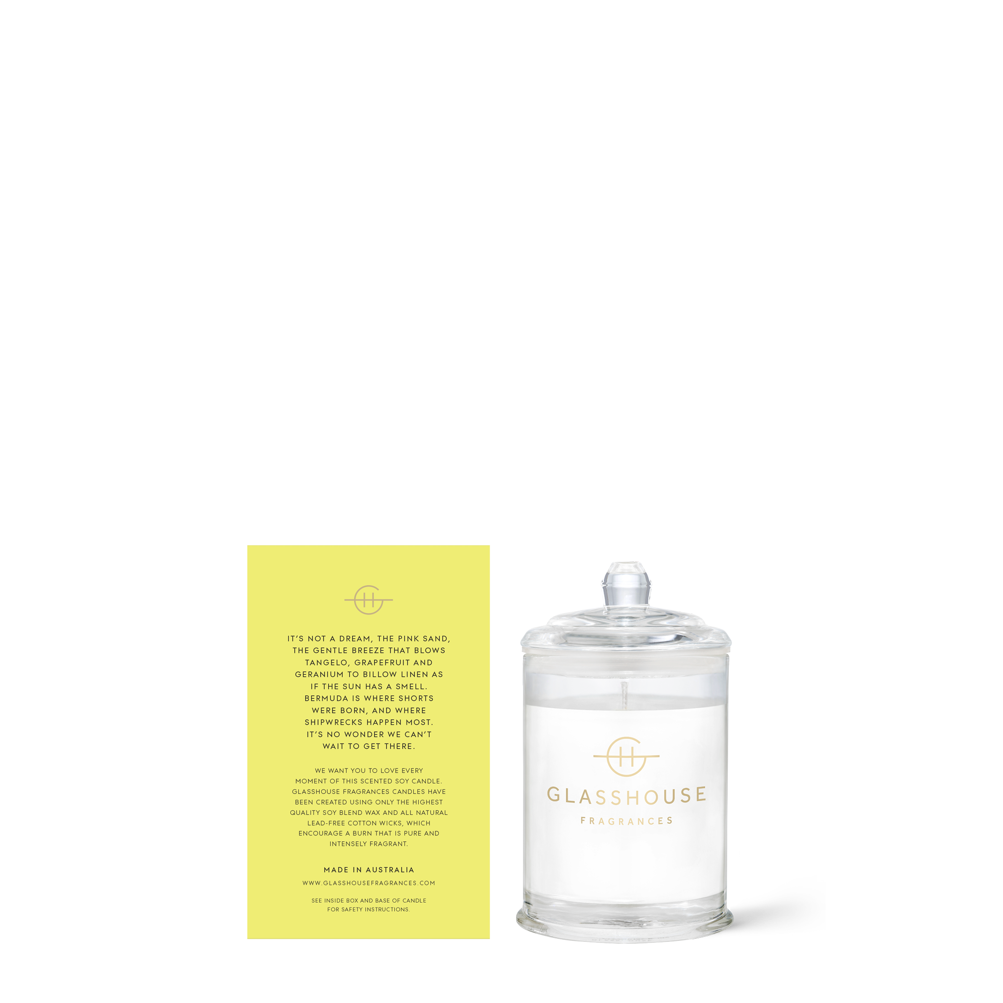 Sunkissed In Bermuda 2.1 oz. Candle Glasshouse Fragrances