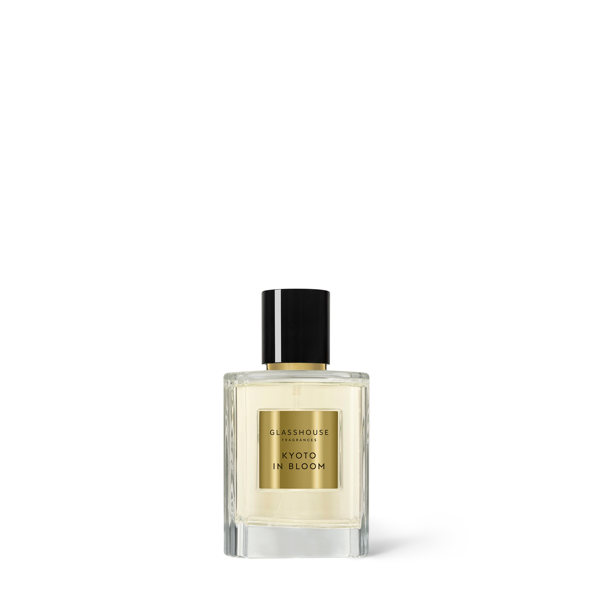 Glasshouse Fragrances Kyoto In Bloom Camellia and Lotus 50mL Eau de Parfum spray - front facing product shot